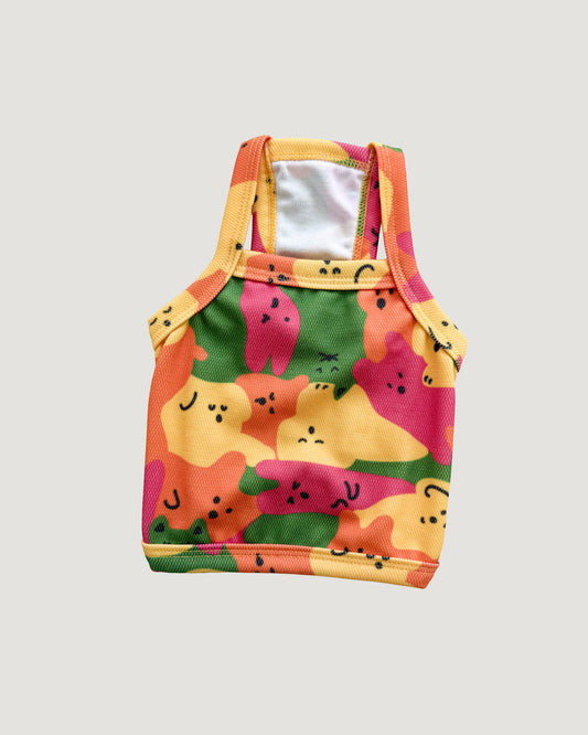 CAMOUFLAGE MESH COOLING CROP TOP