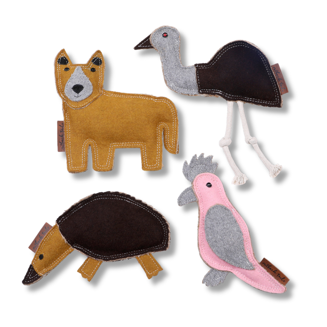 FELT ANIMAL DOG TOY | Gertie Galah