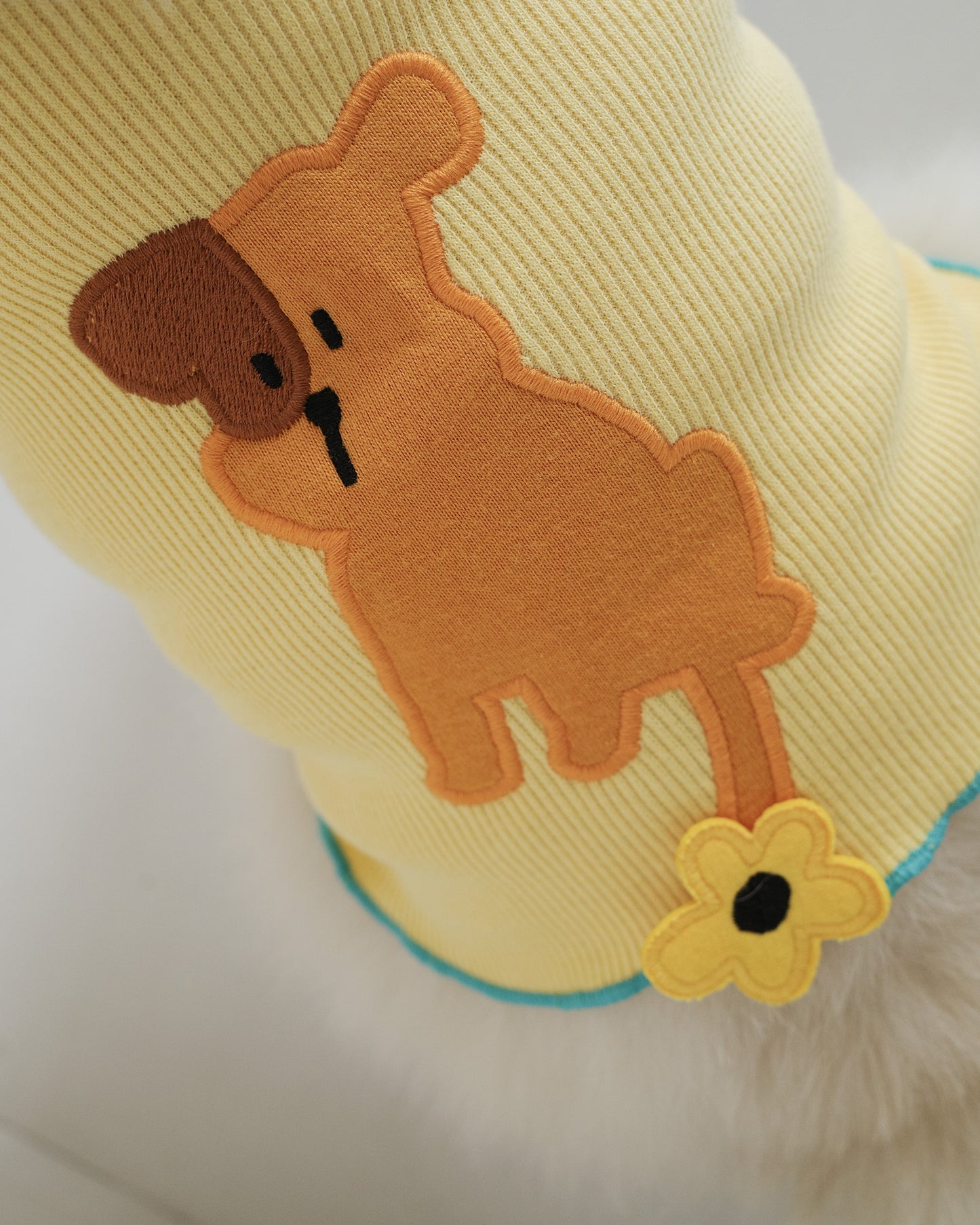 Côte à Côte - FLOWER TAIL LETTUCE TEE | Yellow